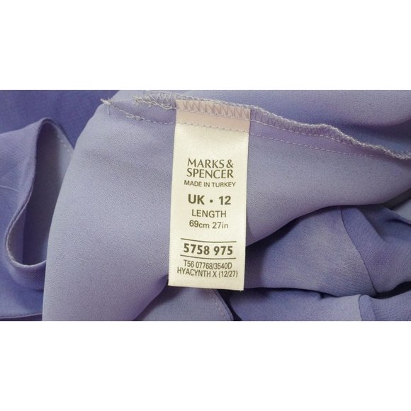 Marks & Spencer Dress UK Size 12 US Size 8 Hyacinth Midi Rhinestone Straps - Picture 8 of 8